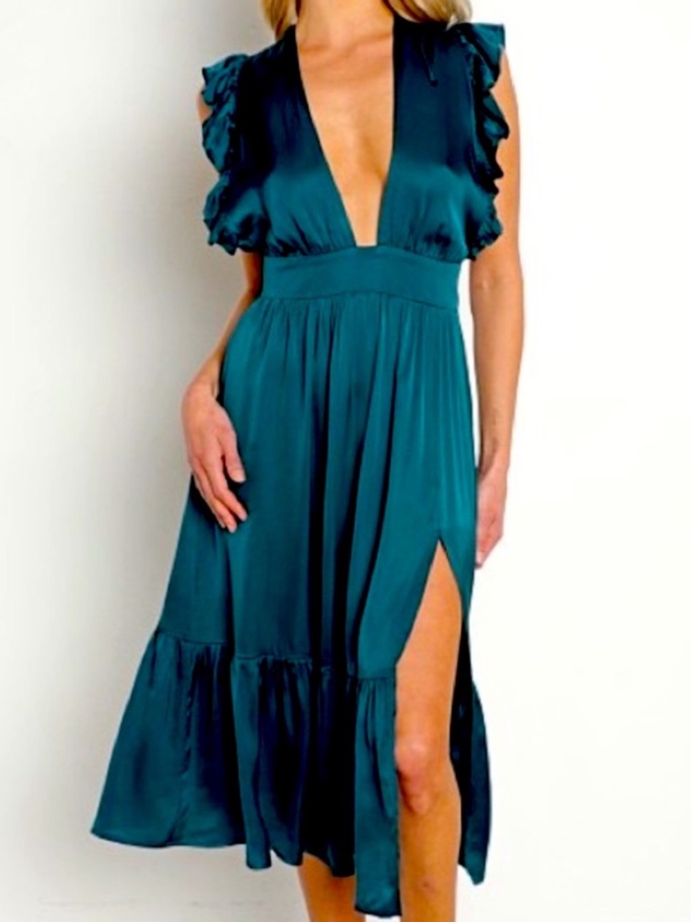 Stillwater Jessy Dress in Teal Sz S